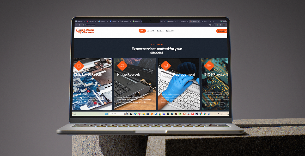 designers4web fastrack services landing page design.webp