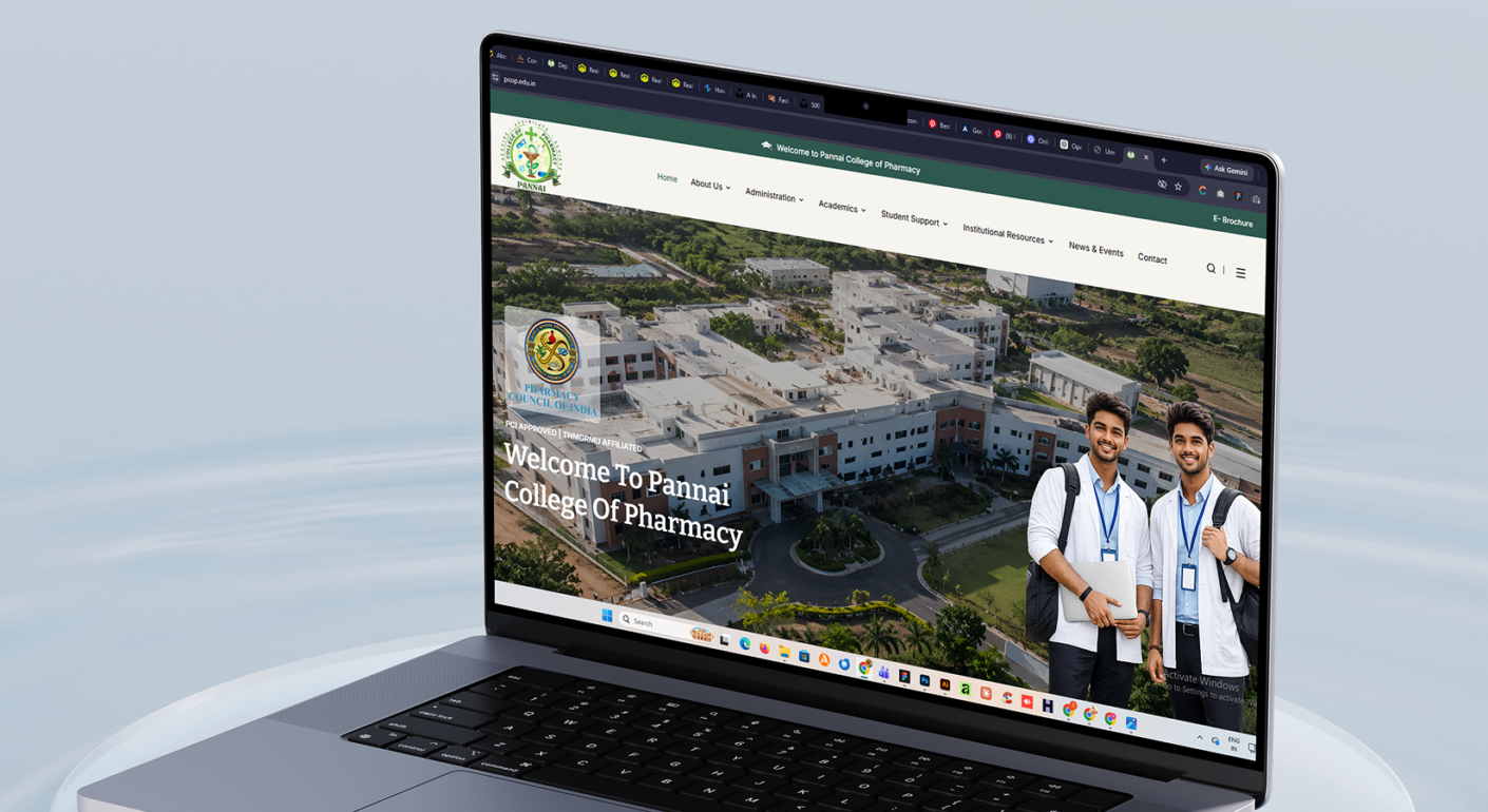 designers4web madurai web design pharma college website wordpress